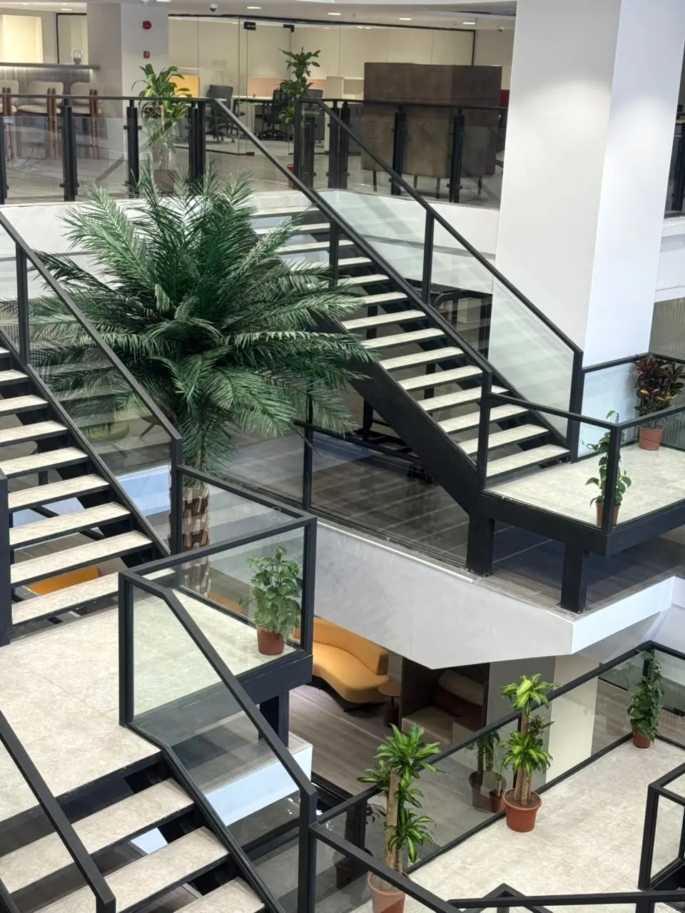 Actual Jeddah atrium and staircase